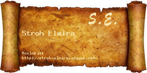 Stroh Elmira névjegykártya